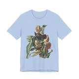 Common Grackle T-Shirt- Audubon Bird Art - Historic Purple Grakle, or Common Crow Blackbird Illustration
