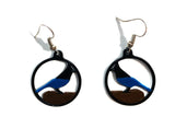 Steller's Jay Earrings – Lightweight Bird Lover Jewelry – Nature Inspired Bird Earrings – Wildlife Jewelry