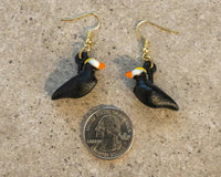 Tufted Puffin 3d Hand Painted Earrings