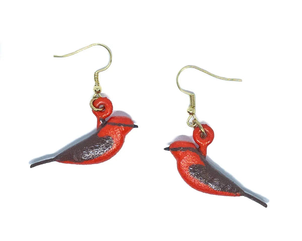 Vermilion Flycatcher Earrings