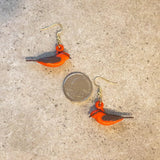 Vermilion Flycatcher Earrings