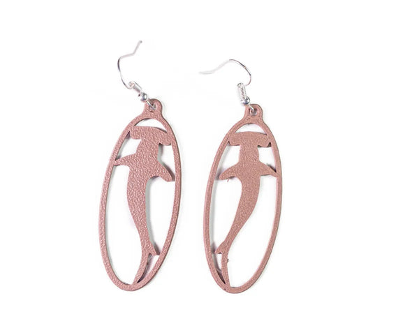 Copper Hammerhead Shark Earrings