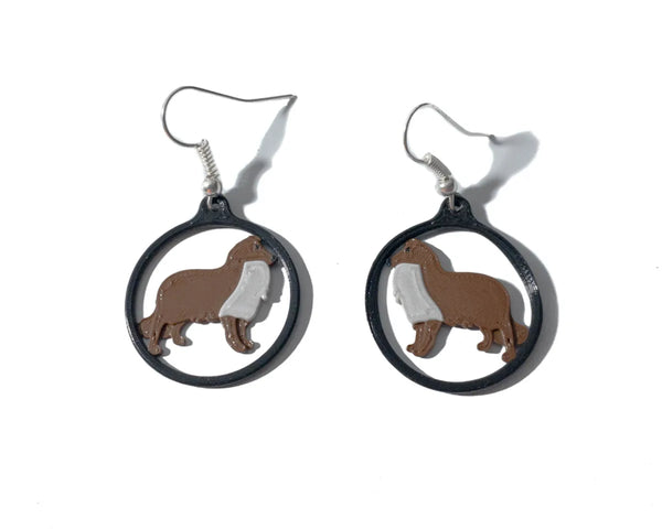 Long-Haired Collies Earrings