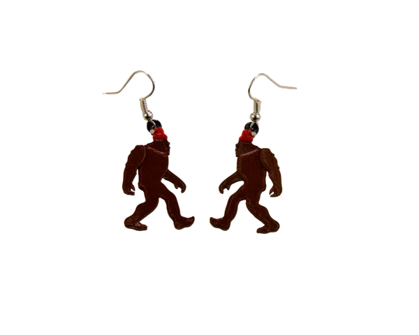 Holiday Bigfoot Earrings